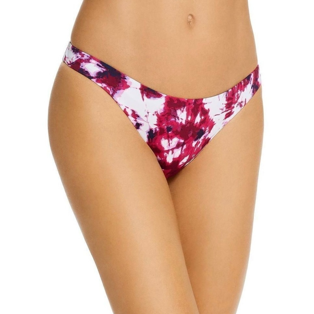 NWT Aqua Women's Tie-Dye Basic Scoop Bikini Bottom Star Pink Size XS